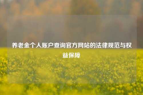 养老金个人账户查询官方网站的法律规范与权益保障